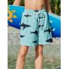 Arshiner Boys Swim Trunks Quick Dry Bathing Suit Boys Swim Shorts Stretch Swimsuit 6-14 Years(Shark – Green)