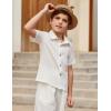 Arshiner Boys White Button Down Shirt Short Sleeve Boys Summer Outfits Size 14 (8-9years)