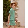 Arshiner Toddler Baby Boy 2 Pieces Summer Beach Outfits Short Sleeve Button Down Shirts and Shorts Vacation Texture Set