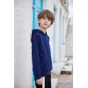 Arshiner Unisex Kids Soft Pullover Hooded Sweatshirt with Pocket Basic Hoodies Sportswear Navy Blue 4-5t