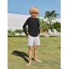 Boys UPF 50+ Rash Guard Swim Shirts Long Sleeve Quick Dry UV Sun Protection SPF Water Shirts for Boys and Girls(Black)