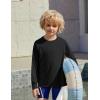 Boys UPF 50+ Rash Guard Swim Shirts Long Sleeve Quick Dry UV Sun Protection SPF Water Shirts for Boys and Girls(Black)