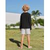 Boys UPF 50+ Rash Guard Swim Shirts Long Sleeve Quick Dry UV Sun Protection SPF Water Shirts for Boys and Girls(Black)