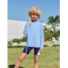 Boys UPF 50+ Rash Guard Swim Shirts Long Sleeve Quick Dry UV Sun Protection SPF Water Shirts for Boys and Girls(Blue)