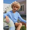 Boys UPF 50+ Rash Guard Swim Shirts Long Sleeve Quick Dry UV Sun Protection SPF Water Shirts for Boys and Girls(Blue)