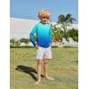 Boys UPF 50+ Rash Guard Swim Shirts Long Sleeve Quick Dry UV Sun Protection SPF Water Shirts for Boys and Girls(Gradient Ocean)