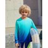 Boys UPF 50+ Rash Guard Swim Shirts Long Sleeve Quick Dry UV Sun Protection SPF Water Shirts for Boys and Girls(Gradient Ocean)