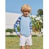 Boys UPF 50+ Rash Guard Swim Shirts Long Sleeve Quick Dry UV Sun Protection SPF Water Shirts for Boys and Girls(Light Blue)