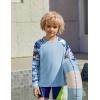 Boys UPF 50+ Rash Guard Swim Shirts Long Sleeve Quick Dry UV Sun Protection SPF Water Shirts for Boys and Girls(Light Blue)