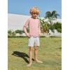 Boys UPF 50+ Rash Guard Swim Shirts Long Sleeve Quick Dry UV Sun Protection SPF Water Shirts for Boys and Girls(Light Pink)