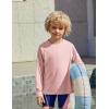 Boys UPF 50+ Rash Guard Swim Shirts Long Sleeve Quick Dry UV Sun Protection SPF Water Shirts for Boys and Girls(Light Pink)