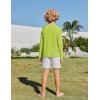 Boys UPF 50+ Rash Guard Swim Shirts Long Sleeve Quick Dry UV Sun Protection SPF Water Shirts for Boys and Girls(Lime Green)