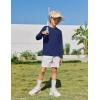 Boys UPF 50+ Rash Guard Swim Shirts Long Sleeve Quick Dry UV Sun Protection SPF Water Shirts for Boys and Girls(Navy Blue)