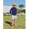 Boys UPF 50+ Rash Guard Swim Shirts Long Sleeve Quick Dry UV Sun Protection SPF Water Shirts for Boys and Girls(Navy Blue)