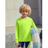 Boys UPF 50+ Rash Guard Swim Shirts Long Sleeve Quick Dry UV Sun Protection SPF Water Shirts for Boys and Girls(Neon Yellow)