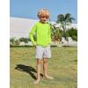 Boys UPF 50+ Rash Guard Swim Shirts Long Sleeve Quick Dry UV Sun Protection SPF Water Shirts for Boys and Girls(Neon Yellow)