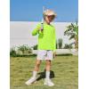Boys UPF 50+ Rash Guard Swim Shirts Long Sleeve Quick Dry UV Sun Protection SPF Water Shirts for Boys and Girls(Neon Yellow)