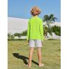 Boys UPF 50+ Rash Guard Swim Shirts Long Sleeve Quick Dry UV Sun Protection SPF Water Shirts for Boys and Girls(Neon Yellow)