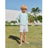 Boys UPF 50+ Rash Guard Swim Shirts Long Sleeve Quick Dry UV Sun Protection SPF Water Shirts for Boys and Girls(Pastel Blue)