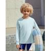 Boys UPF 50+ Rash Guard Swim Shirts Long Sleeve Quick Dry UV Sun Protection SPF Water Shirts for Boys and Girls(Pastel Blue)