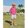 Boys UPF 50+ Rash Guard Swim Shirts Long Sleeve Quick Dry UV Sun Protection SPF Water Shirts for Boys and Girls(Rose Pink)