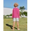 Boys UPF 50+ Rash Guard Swim Shirts Long Sleeve Quick Dry UV Sun Protection SPF Water Shirts for Boys and Girls(Rose Pink)