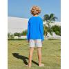 Boys UPF 50+ Rash Guard Swim Shirts Long Sleeve Quick Dry UV Sun Protection SPF Water Shirts for Boys and Girls(Royal Blue)