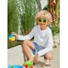 Boys UPF 50+ Rash Guard Swim Shirts Long Sleeve Quick Dry UV Sun Protection SPF Water Shirts for Boys and Girls(White)