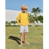 Boys UPF 50+ Rash Guard Swim Shirts Long Sleeve Quick Dry UV Sun Protection SPF Water Shirts for Boys and Girls(Yellow)