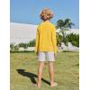 Boys UPF 50+ Rash Guard Swim Shirts Long Sleeve Quick Dry UV Sun Protection SPF Water Shirts for Boys and Girls(Yellow)