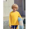 Boys UPF 50+ Rash Guard Swim Shirts Long Sleeve Quick Dry UV Sun Protection SPF Water Shirts for Boys and Girls(Yellow)