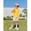 Boys UPF 50+ Rash Guard Swim Shirts Long Sleeve Quick Dry UV Sun Protection SPF Water Shirts for Boys and Girls(Yellow)