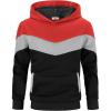 Arshiner Boys Fleece Pullover Hooded Sweatshirt Classic Casual Hoodie for Boys 7-8 Years Red Black
