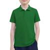 Arshiner Boys Golf Polo Shirt Uniform Short Sleeve Button Collared Tee Casual Performance Active T Shirt Size 4-13 Years(Emerald Green)