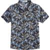 Arshiner Boy’s Hawaiian Shirt Summer Tropical Button Down Shirt Short Sleeve Beach Shirt for Kids 100% Cotton Size 4-14 Years(Black- Floral Print)