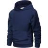 Arshiner Unisex Kids Soft Pullover Hooded Sweatshirt with Pocket Basic Hoodies Sportswear Navy Blue 4-5t