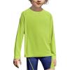 Boys UPF 50+ Rash Guard Swim Shirts Long Sleeve Quick Dry UV Sun Protection SPF Water Shirts for Boys and Girls(Lime Green)