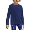 Boys UPF 50+ Rash Guard Swim Shirts Long Sleeve Quick Dry UV Sun Protection SPF Water Shirts for Boys and Girls(Navy Blue)