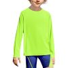 Boys UPF 50+ Rash Guard Swim Shirts Long Sleeve Quick Dry UV Sun Protection SPF Water Shirts for Boys and Girls(Neon Yellow)