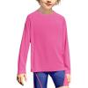 Boys UPF 50+ Rash Guard Swim Shirts Long Sleeve Quick Dry UV Sun Protection SPF Water Shirts for Boys and Girls(Rose Pink)