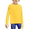 Boys UPF 50+ Rash Guard Swim Shirts Long Sleeve Quick Dry UV Sun Protection SPF Water Shirts for Boys and Girls(Yellow)