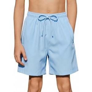Arshiner Boys Swim Trunks Quick Dry Bathing Suit Boys Swim Shorts Stretch Swimsuit 6-14 Years(Blue)