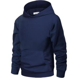 Arshiner Unisex Kids Soft Pullover Hooded Sweatshirt with Pocket Basic Hoodies Sportswear Navy Blue 4-5t