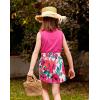 Arshiner Girl’s 2 Piece Outfits Tie Knot Tank Top and Paperbag Waist Pocketed Summer Short Sets(Rose Red Flower)