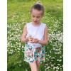 Arshiner Girl’s 2 Piece Outfits Tie Knot Tank Top and Paperbag Waist Pocketed Summer Short Sets(White Orange Flower)