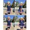 Arshiner Girls Summer Outfits Short Sleeve Ruffle Hem Top and Biker Shorts Set Girl Clothes 4-15 Years(Black Floral)