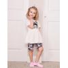 Arshiner Girls Summer Outfits Short Sleeve Ruffle Hem Top and Biker Shorts Set Girl Clothes 4-15 Years(Camo)