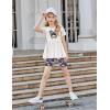 Arshiner Girls Summer Outfits Short Sleeve Ruffle Hem Top and Biker Shorts Set Girl Clothes 4-15 Years(Camo)