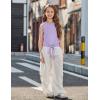Arshiner 2 Pack Girls Tank Tops Summer Tie Knot Ribbed Knit Sleeveless Crewneck Casual Shirts(Purple/Light Pink)