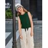 Arshiner 2 Pack Girls Tank Tops Summer Tie Knot Ribbed Knit Sleeveless Crewneck Casual Shirts(White/Green)